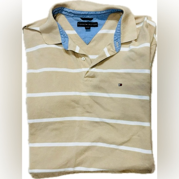 Tommy Hilfiger Tan w/ white stripes Polo
Size XXL - Picture 2 of 4